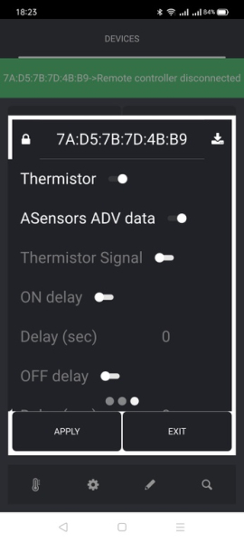 Приложение для опроса беспроводных термоштанг и гигротермоштанг